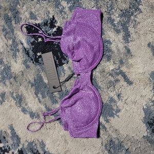 Violet sparkle Bra style bathing suit top